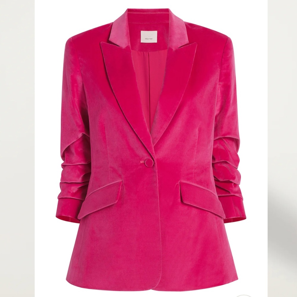 Cinq a sept 	
Chenille Velvet Scrunched Cheyenne Blazer